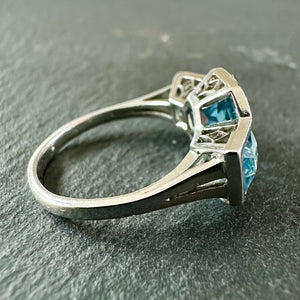 Art Deco Aquamarine Ring