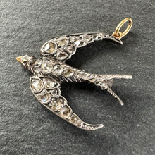 Load image into Gallery viewer, Rose Cut Diamond Swallow Pendant
