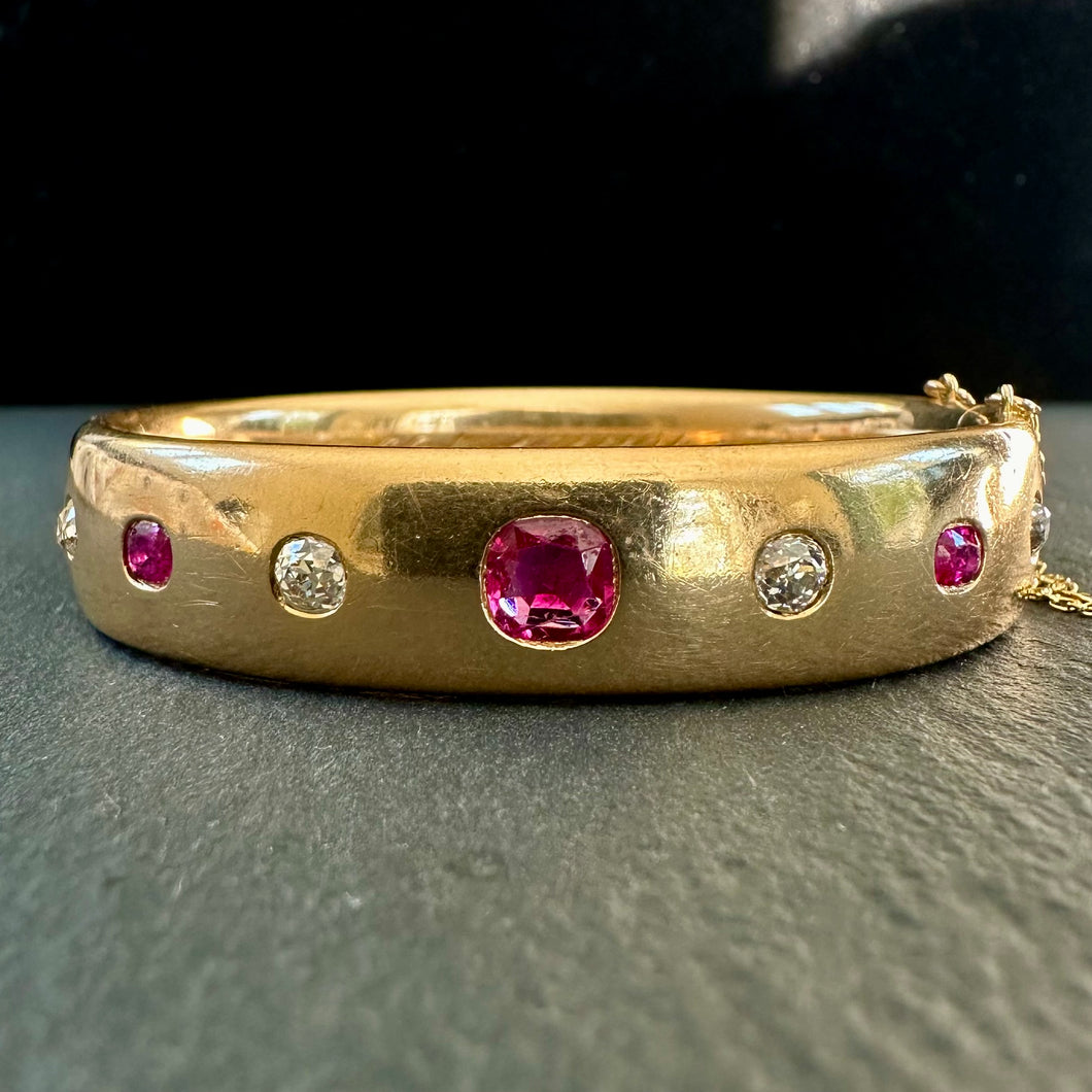 Ruby and Diamond Bangle