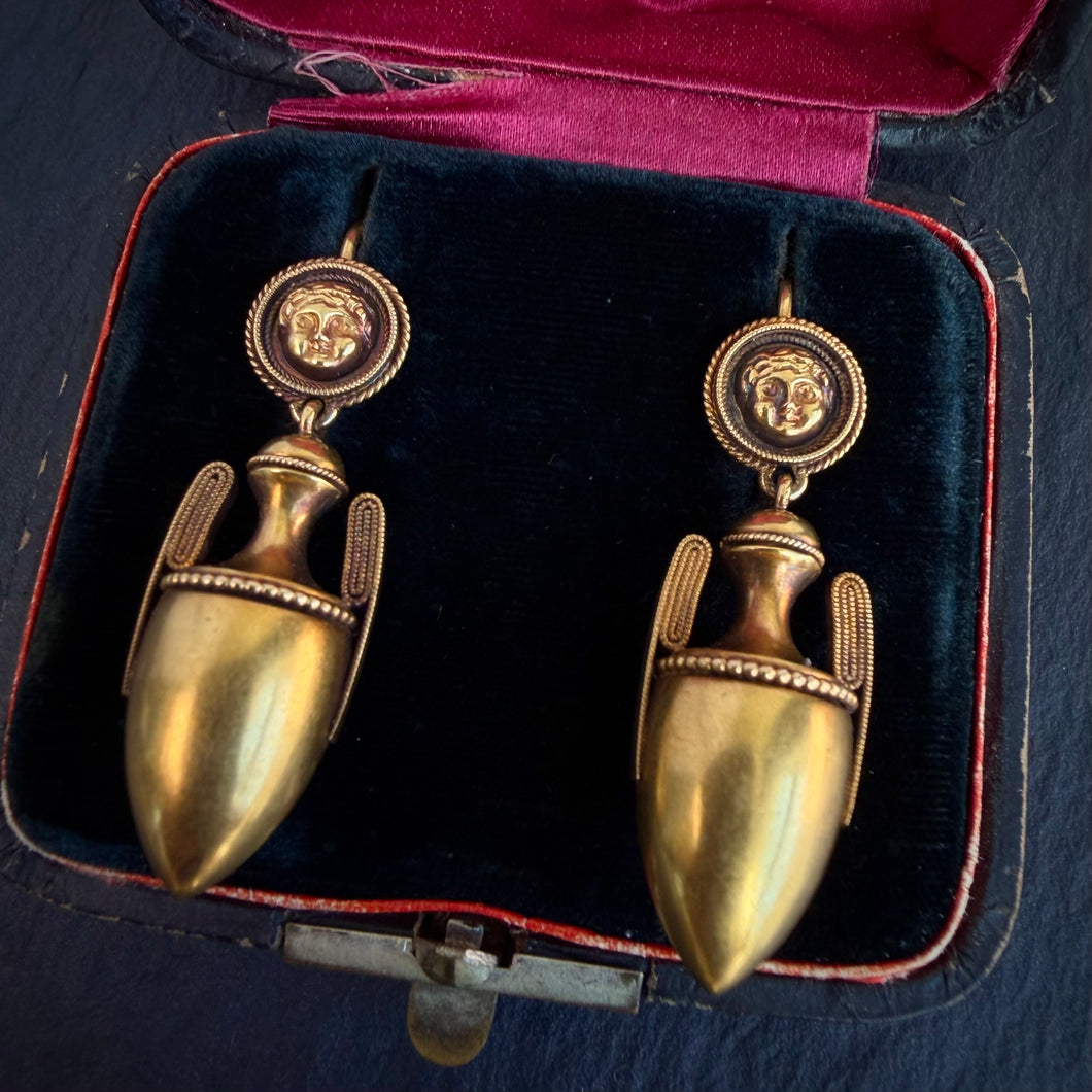 18k Gold Amphora Earrings