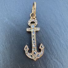 Load image into Gallery viewer, Pending sale Diamond Anchor Pendant
