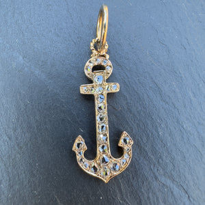 Pending sale Diamond Anchor Pendant