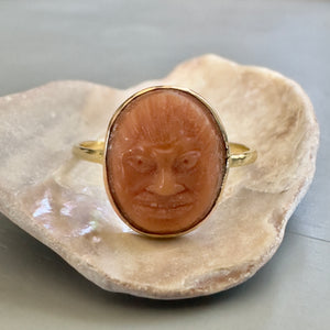 Coral Face Ring