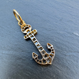 Pending sale Diamond Anchor Pendant