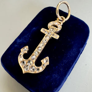 Pending sale Diamond Anchor Pendant