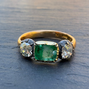 Reserved for J - Bespoke Emerald & Diamond Ring