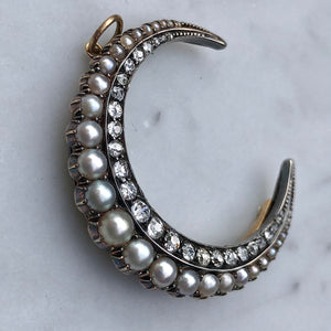 Diamond and Pearl Crescent Moon