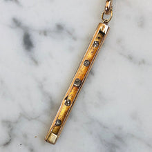 Load image into Gallery viewer, Gold Bar Pendant with Diamonds

