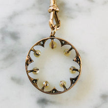 Load image into Gallery viewer, Diamond and Pearl Circle Pendant

