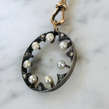 Load image into Gallery viewer, Diamond and Pearl Circle Pendant
