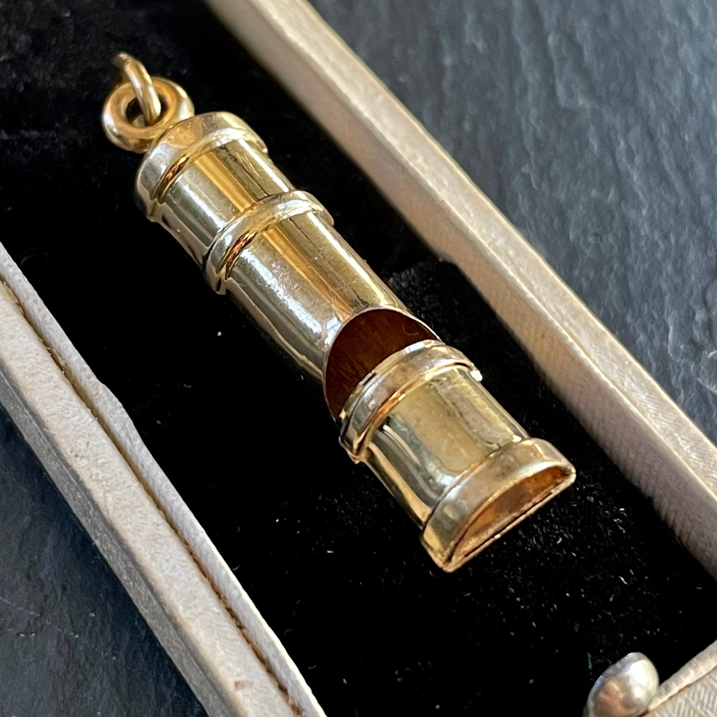 Gold Whistle Pendant