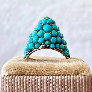 Pavé Turquoise Dome Ring