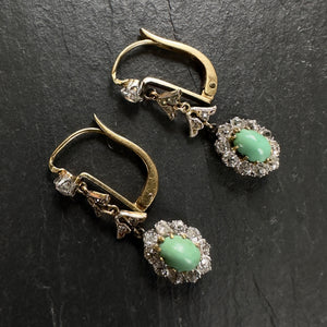 Turquoise And Diamond Earrings