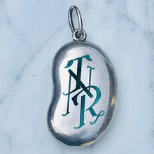 Load image into Gallery viewer, Silver and Enamel Lucky Bean Pendant
