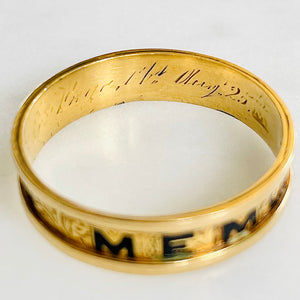 “In Memory Of” Mourning Ring