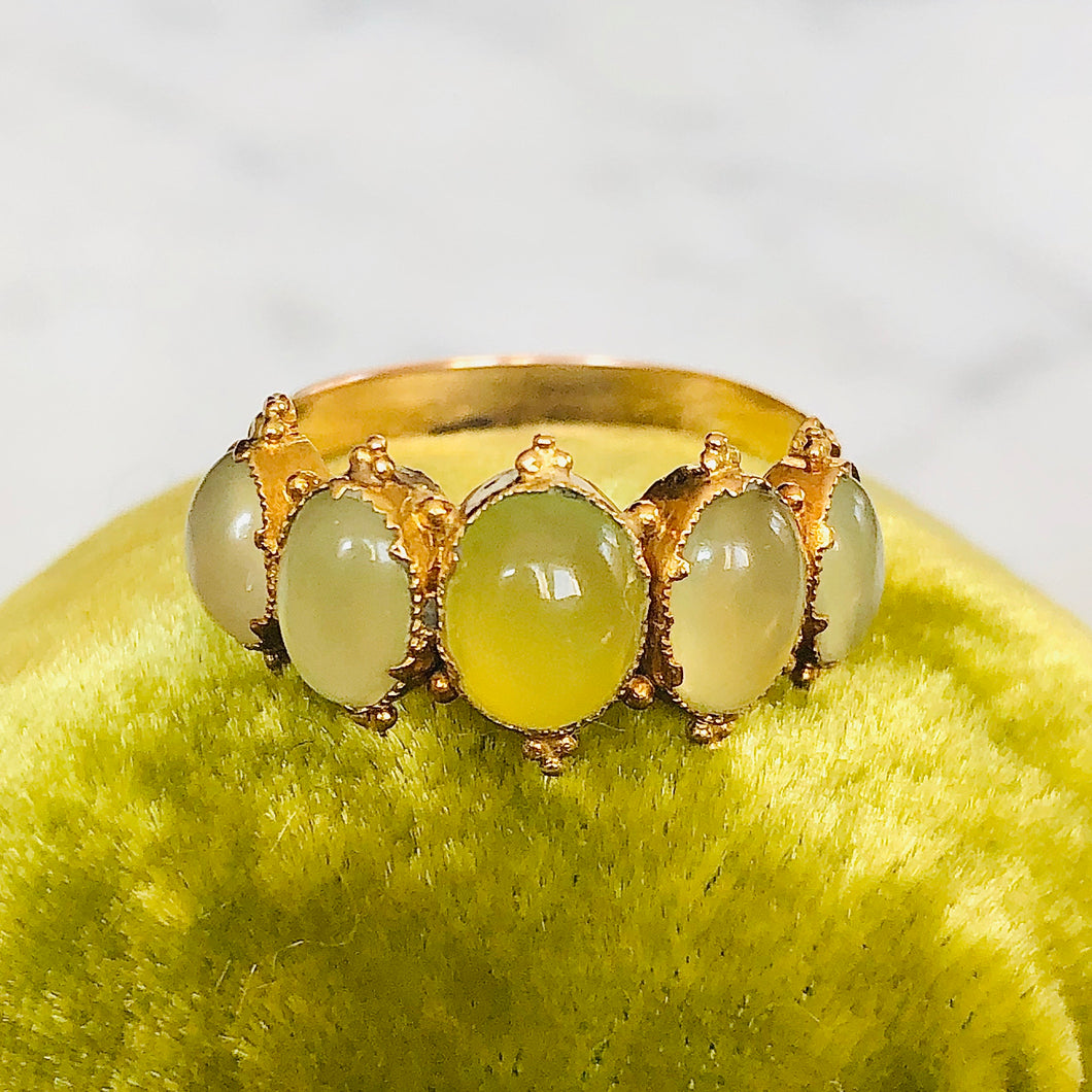 Green Moonstone Ring