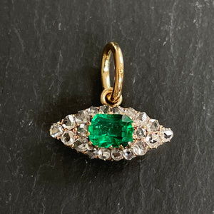 Bespoke Emerald & Diamond “Evil Eye” Pendant