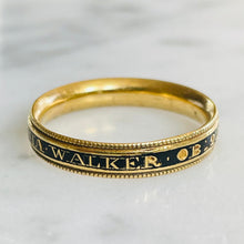 Load image into Gallery viewer, Black Enamel Mourning Ring
