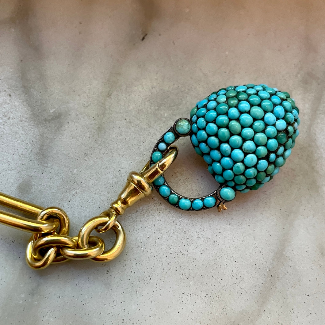 Turquoise Heart Padlock