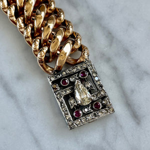 ON HOLD Bespoke Diamond & Ruby Chain Bracelet