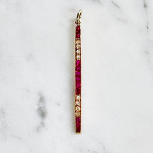 Load image into Gallery viewer, Ruby &amp; Diamond Bar Pendant
