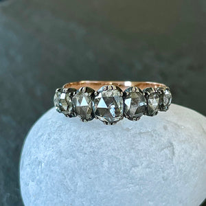 RESERVED Georgian 7 Stone Diamond Ring