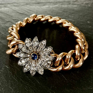 Bespoke Diamond & Sapphire Flower Bracelet