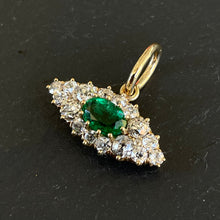 Load image into Gallery viewer, Bespoke Emerald &amp; Diamond “Evil Eye” Pendant
