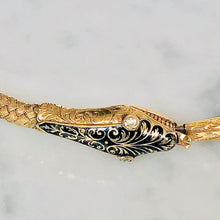 Load image into Gallery viewer, RESERVED Gold and Enamel Snake Necklace
