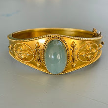 Load image into Gallery viewer, Bespoke Etruscan Revival Aquamarine Bangle
