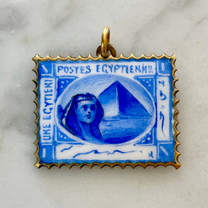 Enamel Postage Stamp Pendant