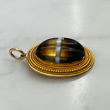 Load image into Gallery viewer, Carved Banded Agate Pendant
