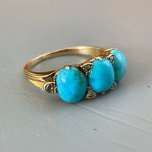 Load image into Gallery viewer, RESERVED Turquoise Three Stone Ring
