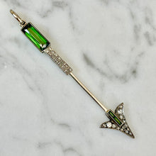 Load image into Gallery viewer, Tourmaline &amp; Diamond Arrow Pendant
