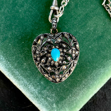 Load image into Gallery viewer, Turquoise &amp; Diamond Heart
