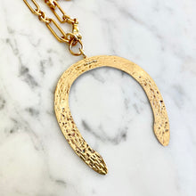 Load image into Gallery viewer, Gold Horseshoe Pendant
