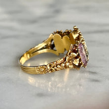 Load image into Gallery viewer, Georgian Chrysoberyl and Amethyst Ring
