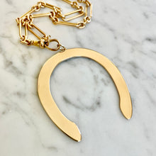 Load image into Gallery viewer, Gold Horseshoe Pendant
