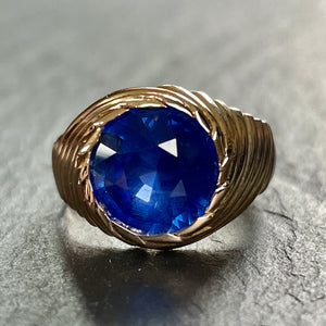 Bespoke Burmese Sapphire Signet Ring