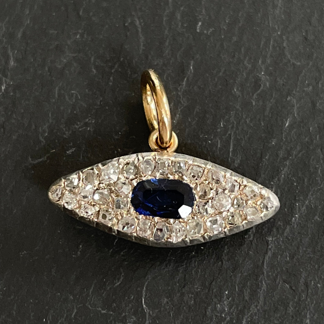 Bespoke Sapphire & Diamond “Evil Eye” Pendant