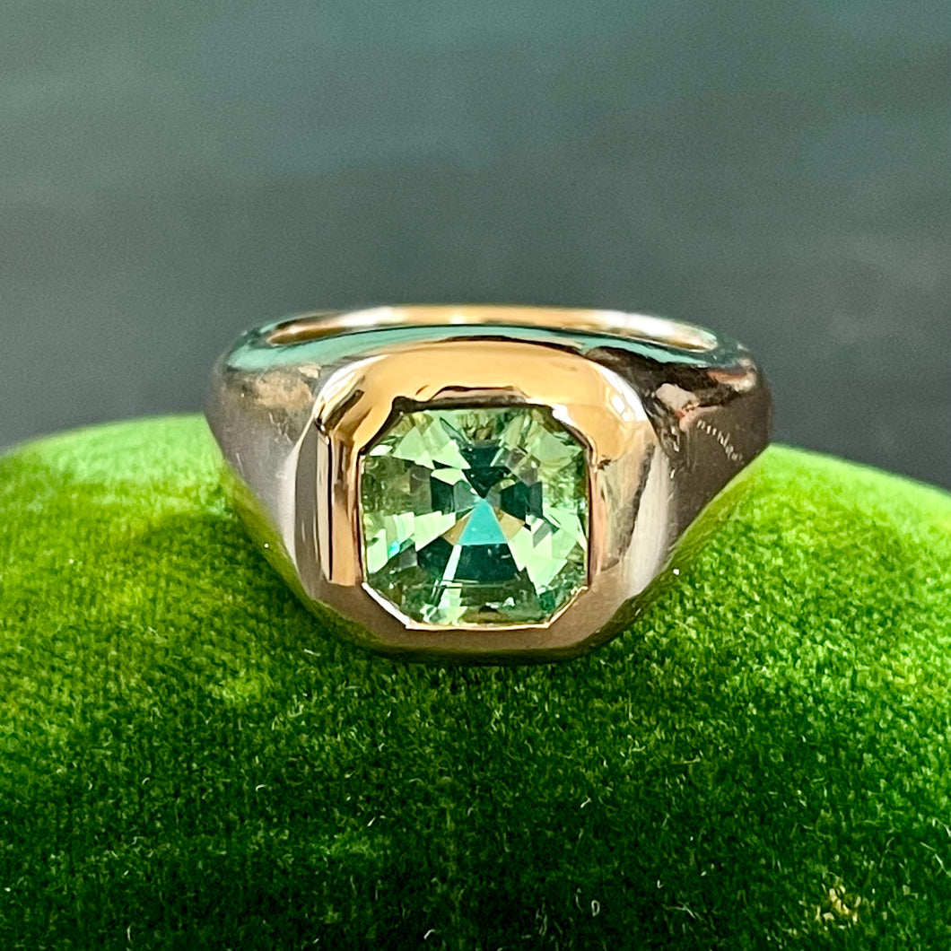 Mint Green Colombian Emerald Ring