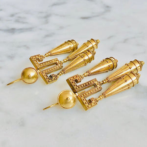 Gold Multi Drop Earrings