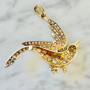 Reserved Diamond Bird Pendant