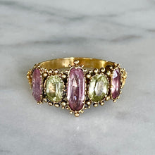 Load image into Gallery viewer, Georgian Chrysoberyl and Amethyst Ring
