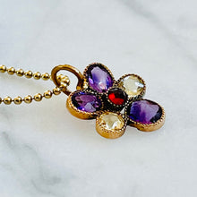 Load image into Gallery viewer, Gemstone Pansy Pendant
