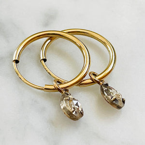 Reserved Bespoke Rose Cut Diamond Earrings