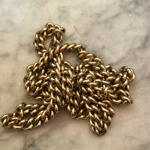 Long Gold Curb Chain