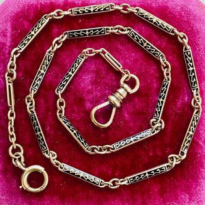Enamel Watch Chain