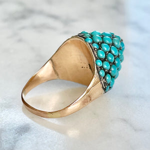 Pavé Turquoise Dome Ring