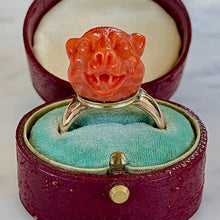 Load image into Gallery viewer, ON HOLD Carved Coral Dog Ring
